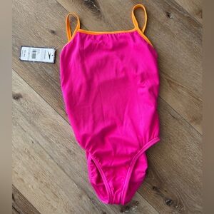 Brand new girl one piece pink speedo swimsuit size 26